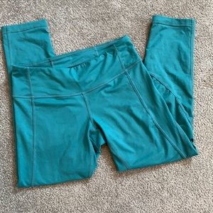 Nordstrom Zella Teal Cropped Leggings